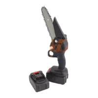 Electric cordless chainsaw with saw chain, ideal for trimming wood, cutting trees, and gardening tasks