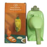 Manual dumpling maker tool for shaping dumplings, empanadas, and stuffed pastries with ease