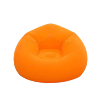 Foldable and breathable inflatable spherical sofa chair for outdoor leisure, single person use