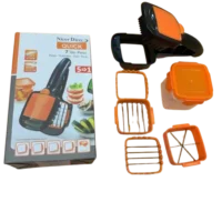 Manual multifunctional vegetable cutter and slicer – kitchen chopper with multiple blades