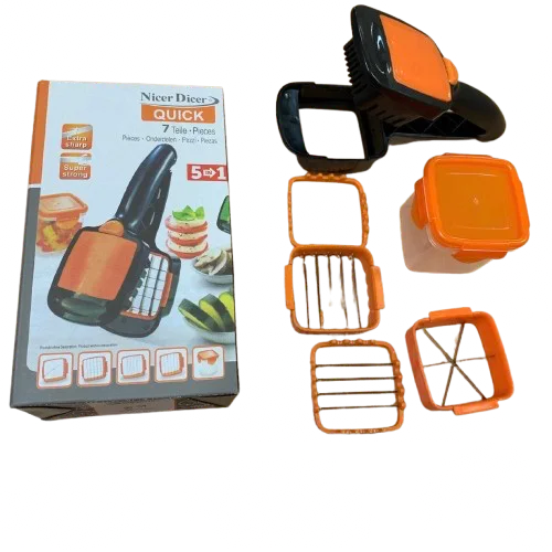 Manual multifunctional vegetable cutter and slicer – kitchen chopper with multiple blades