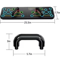 Foldable push-up bar rack and push-up board for home gym fitness and upper body strength training