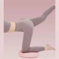 Inflatable yoga balance disc pad with pump for home gym workouts and lower back pain relief