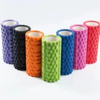Custom EVA foam yoga roller with hollow design for muscle relaxation, massage, and fitness recovery