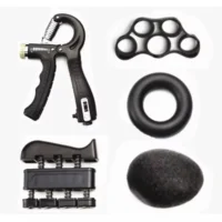 Adjustable hand gripper strength trainer set with counting function for forearm and hand workouts (6-pack)