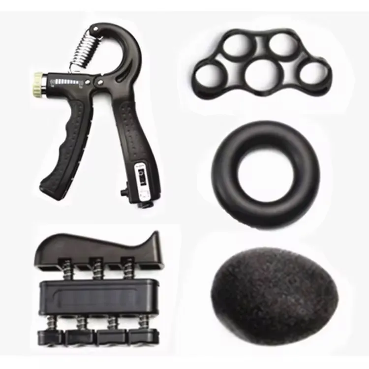 Adjustable hand gripper strength trainer set with counting function for forearm and hand workouts (6-pack)