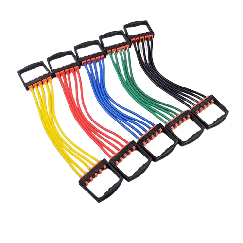 Detachable five-tube resistance chest expander for adjustable strength training and muscle building