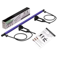 Adjustable Pilates bar kit with resistance bands for yoga, Pilates, and full-body strength workouts