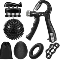 Adjustable hand gripper strength trainer set with counting function for forearm and hand workouts (6-pack)