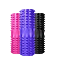 Custom EVA foam yoga roller with hollow design for muscle relaxation, massage, and fitness recovery