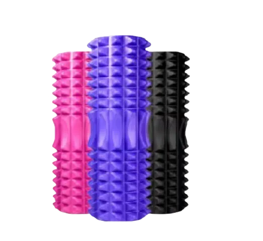 Custom EVA foam yoga roller with hollow design for muscle relaxation, massage, and fitness recovery