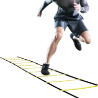 Adjustable agility ladder and cone training set for speed, coordination, and sports performance workouts