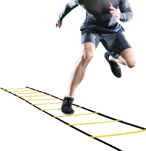 Adjustable agility ladder and cone training set for speed, coordination, and sports performance workouts