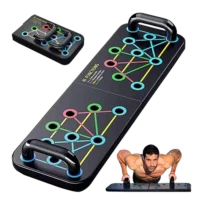 Foldable push-up bar rack and push-up board for home gym fitness and upper body strength training