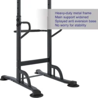 Multi-Function Power Tower with back cushion for home gym strength training and bodyweight workouts