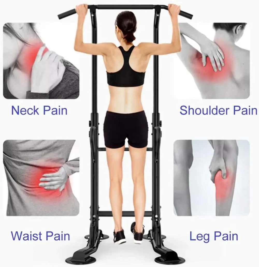 Multi-Function Power Tower with back cushion for home gym strength training and bodyweight workouts