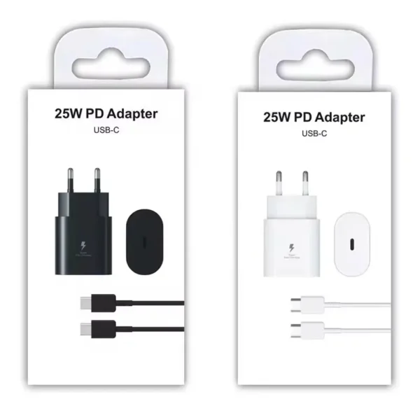 PD 25W/45W USB-C Fast Charger Set with Cable – For Samsung Phones