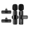 Mini Wireless Lavalier Mic – Dual Receiver Clip-On Microphone for iPhone & Android