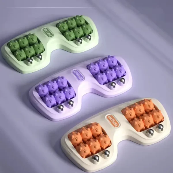 Four-Row Magnetic Foot Massager | Acupoint Roller for Relaxation & Pedicure Care