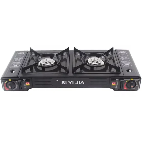 Dual Fuel Portable Camping Gas Stove | 2-Burner Outdoor Propane & Butane Cooker