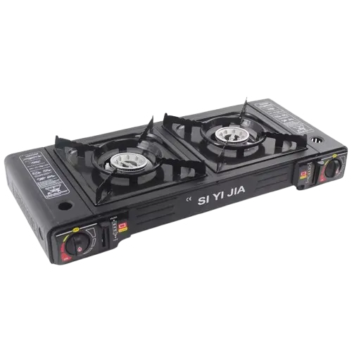 Dual Fuel Portable Camping Gas Stove | 2-Burner Outdoor Propane & Butane Cooker