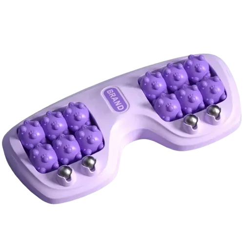 Four-Row Magnetic Foot Massager | Acupoint Roller for Relaxation & Pedicure Care