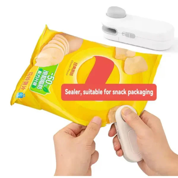 Portable snack pack sealer – compact, easy-to-use airtight sealing tool for food bags”