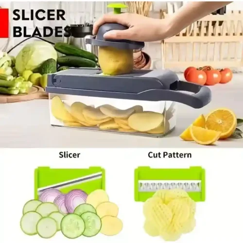 5-in-1 vegetable chopper – multifunctional kitchen tool for chopping, slicing, and dicing vegetables”