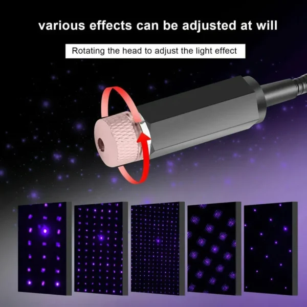 Adjustable Interior Galaxy Light for Ambient Car Lighting