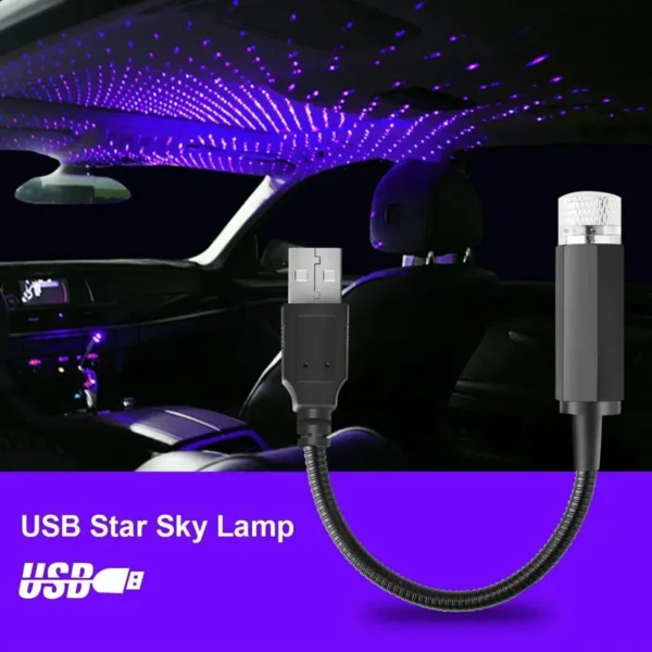 Adjustable Interior Galaxy Light for Ambient Car Lighting