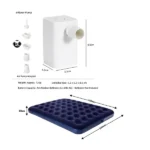 Portable Flocked Inflatable Air Mattress