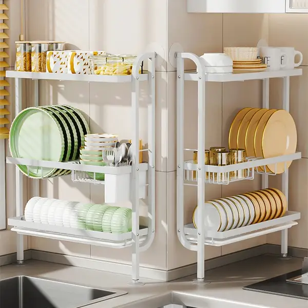 Wall Mounted 3 Tier Dish Drying Rack