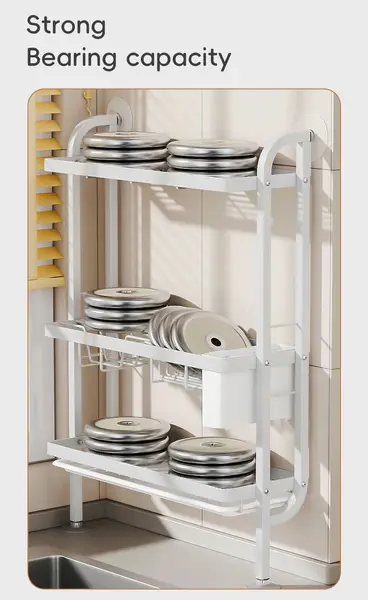 Wall Mounted 3 Tier Dish Drying Rack