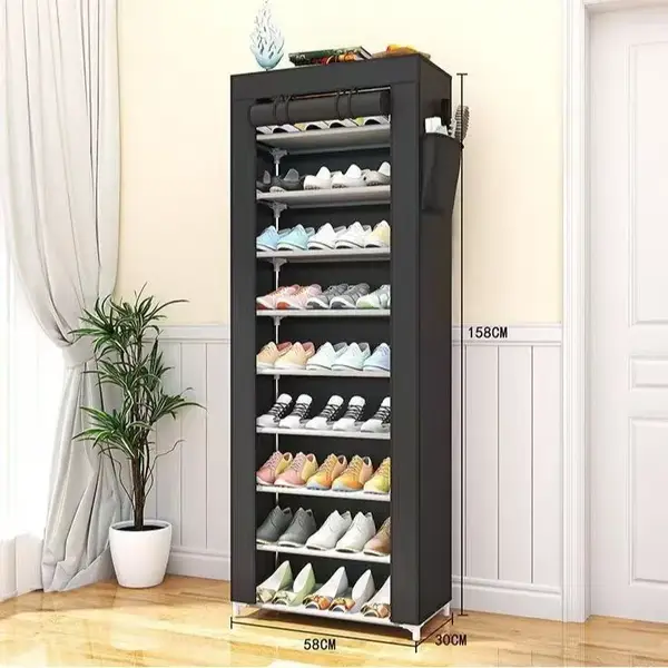 H66d77cc48c0d410e8591e1e2587f7b372.webp Dustproof Multi-Layer Shoe Rack