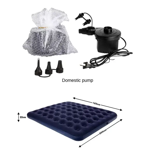 Portable Flocked Inflatable Air Mattress