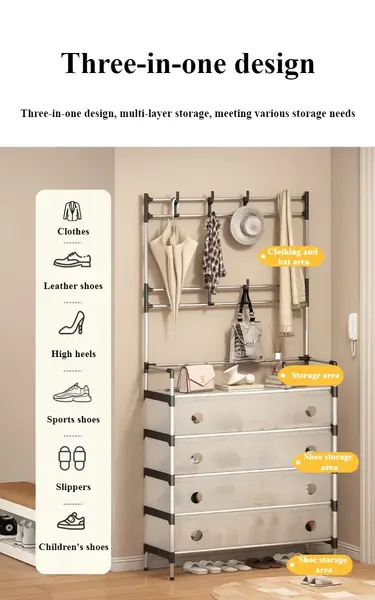 Multifunction Shoe and Hat Storage Rack