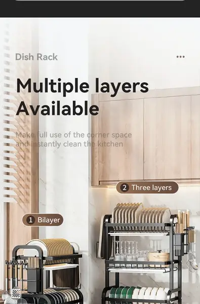 Multi-Tier Kitchen Sink Dish Rack
