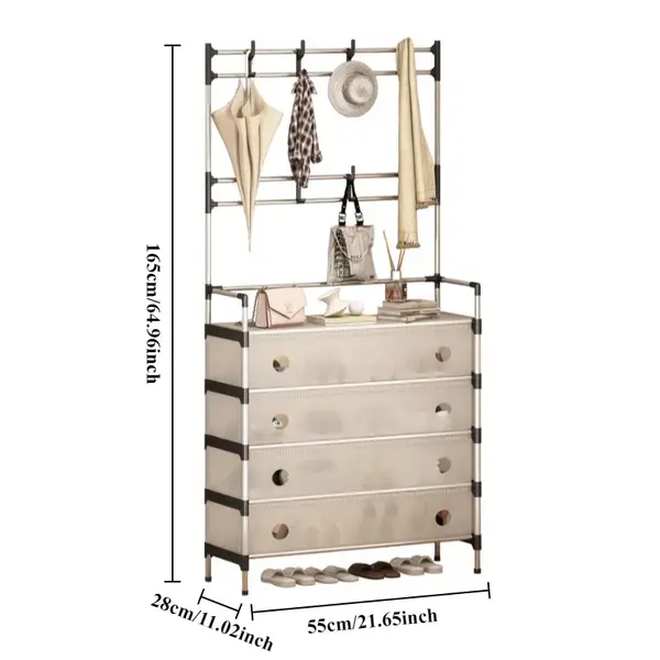 Multifunction Shoe and Hat Storage Rack