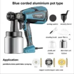 بخاخ دهان كهربائي احترافي بدون هواء 1100 واط – ضغط عالي 4000 PSI مع تحكم بالتدفق