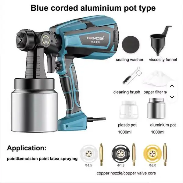 بخاخ دهان كهربائي احترافي بدون هواء 1100 واط – ضغط عالي 4000 PSI مع تحكم بالتدفق