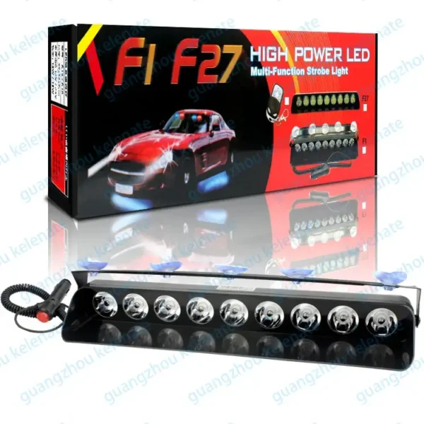 img_alibaba_1781196841.webp 9 LED Emergency Dash Strobe Lights for Truck Pickup, Windshield Warning Bar