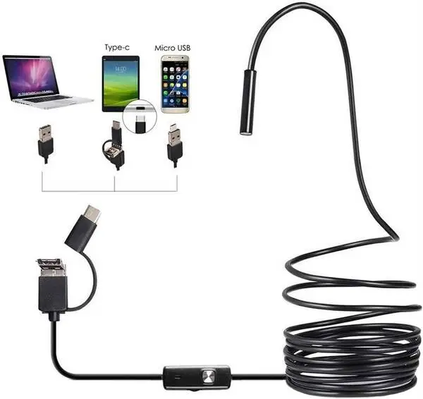كاميرا فحص USB مرنة للأماكن الضيقة