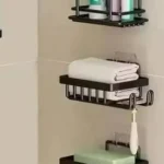 رف زاوية حمام ومطبخ لاصق متعدد الاستخدامات